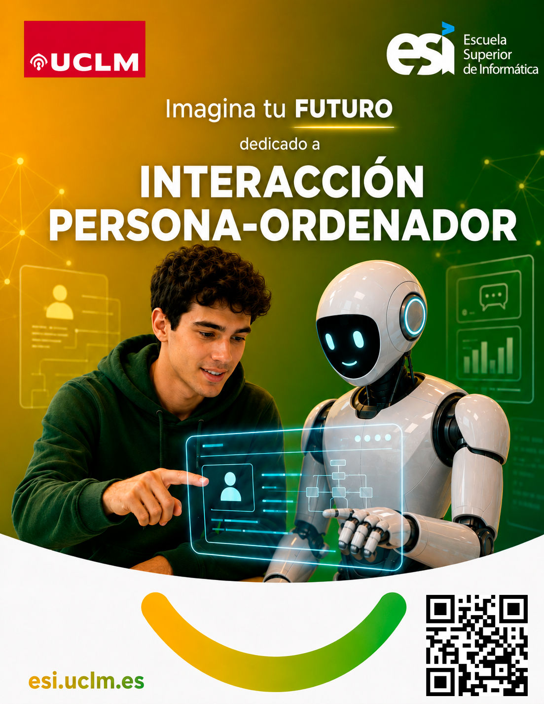 Tarjeta promocional de Interacción Persona-Ordenador de la ESI