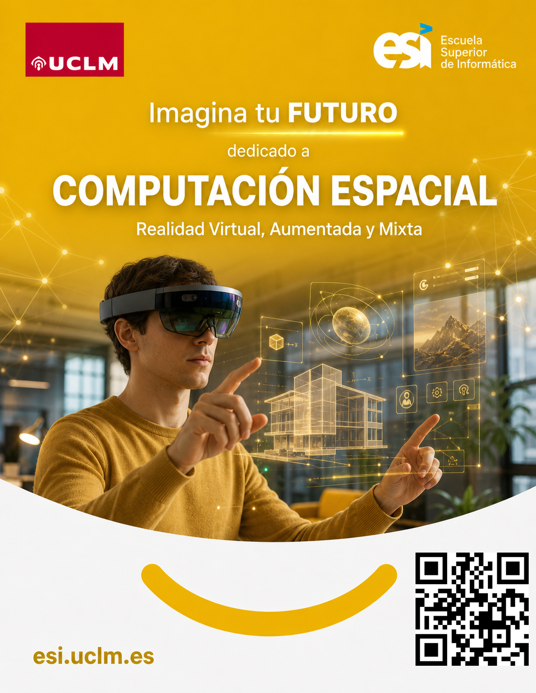 Tarjeta promocional de Computación Espacial de la ESI