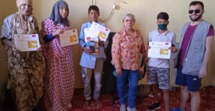 Mercedes Fernández en el campamento Saharaui