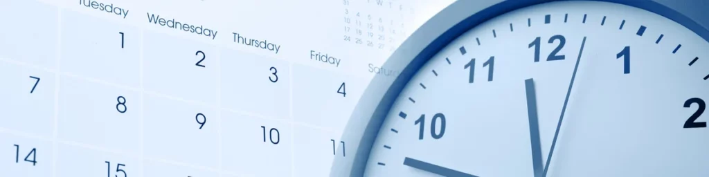 Immagine del calendario e dell'orologio