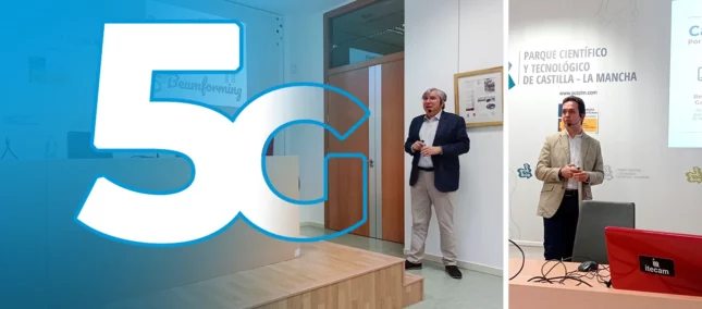 Juan Carlos López 和 Carlos González 在 5G 技術會議上發言