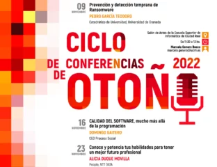 ciclo de conferencias de otoño 2022 en la esi uclm, cartel