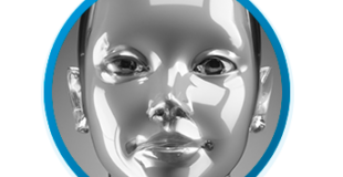 Cara de robot como autor de artículo