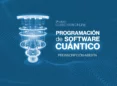 Quantencomputerbild und Titel des Programmierkurses.