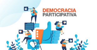 Imagen vectorial de personas votando