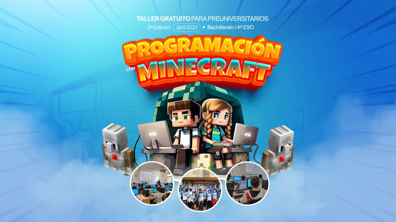 Taller de minecraft educativo segunda edición, chico y chica programando al estilo minecraft