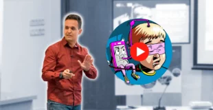 Carlos González Morcillo impatiendo una conferencia en el salón de actos Ala Turing