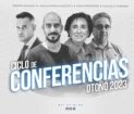 Conférences d'automne à l'esi. Sur l'image se trouvent Carlos Santana, Emma Fernández, Deepak Dasawani et Manuel Ángel Serrano