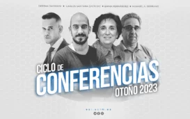Conferencias otoño en la esi. En la imagen salen Carlos Santana, Emma Fernández, Deepak Dasawani y Manuel Ángel Serrano