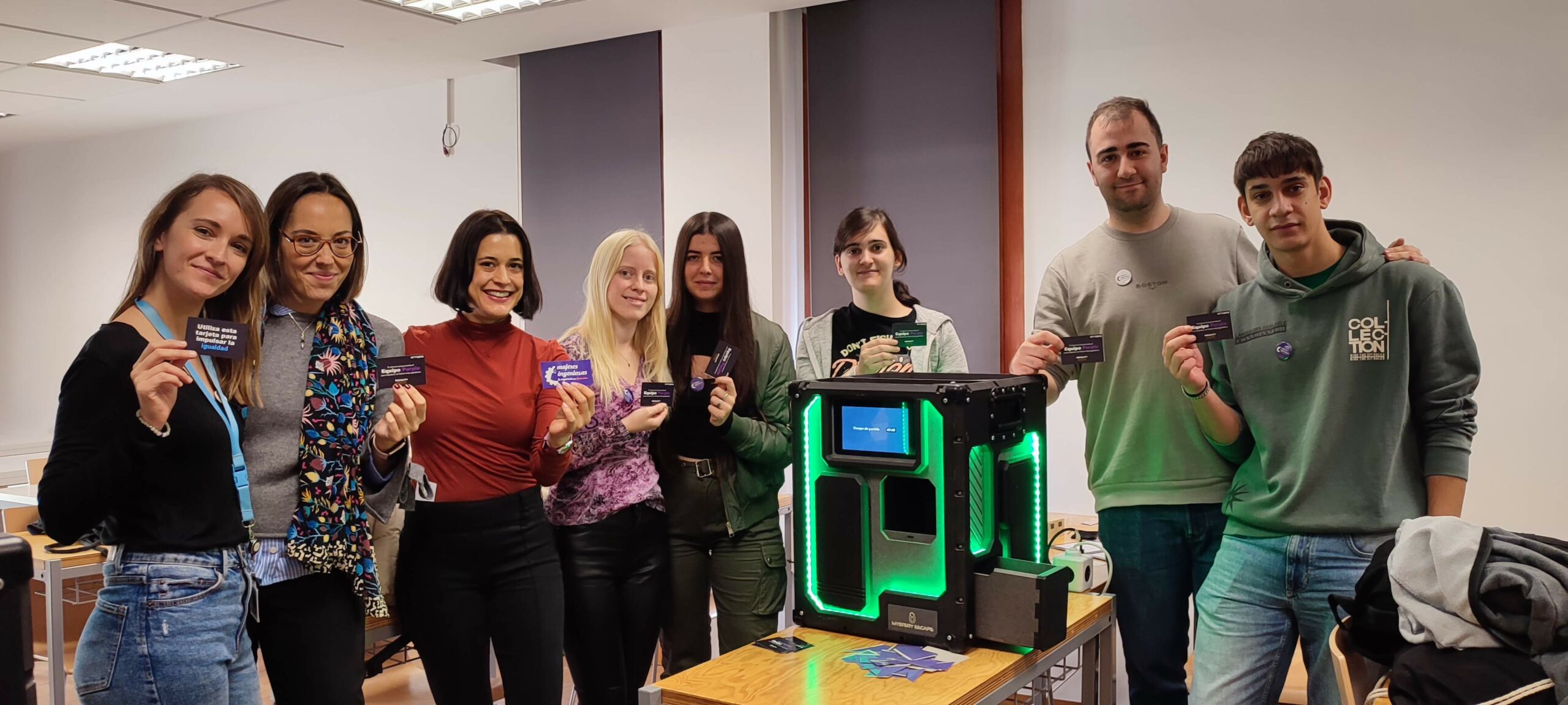 Participantes de la Escape Room en la EScuela Superior de Informática