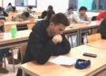 Estudiantes haciendo examen en el politécnico de ciudad real
