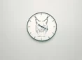 Lynx ibérique, mascotte lynx de l'esi sur une horloge