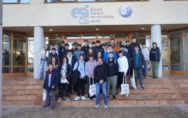 group of students visiting the esi