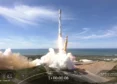 Rocket in full takeoff