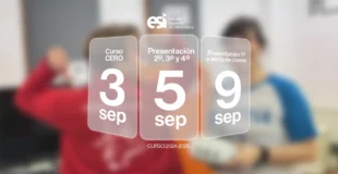 Alumnos de la esi de fondo y eventos de calendario relevantes durante los primeros días de septiembre.