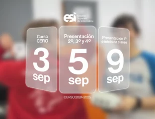 Alumnos de la esi de fondo y eventos de calendario relevantes durante los primeros días de septiembre.