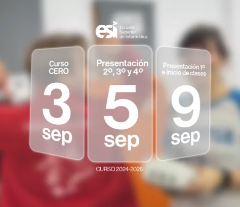 Alumnos de la esi de fondo y eventos de calendario relevantes durante los primeros días de septiembre.