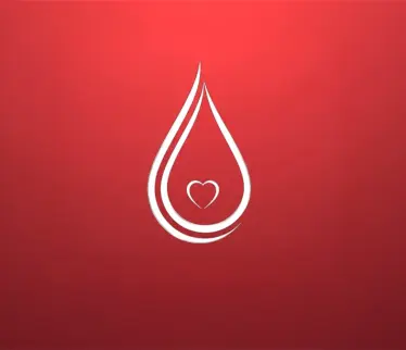 gota sobre fondo rojo y corazon