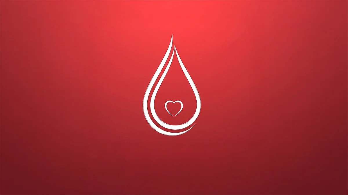 gota sobre fondo rojo y corazon