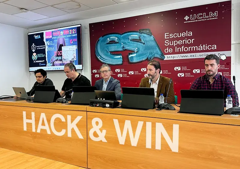 organizadores hack and win y miembros de la directiva