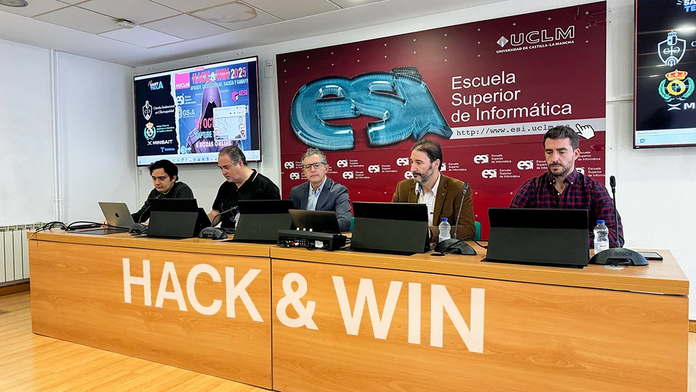 organizadores hack and win y miembros de la directiva