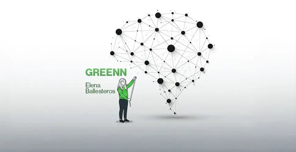 mujer midiendo red neuronal