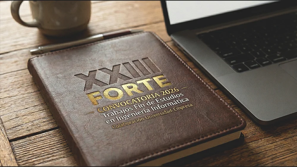 Carpeta sobre mesa con un grabado de XXIII Forte