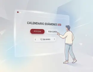 Persona interactuando con interfaz web