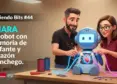 Ramón Hervas y Laura Villa manipulando un robot