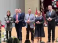 Fernando Terán y F. Ruiz durante el acto de reconocimiento