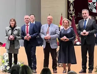 Fernando Terán y F. Ruiz durante el acto de reconocimiento