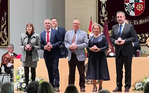 Fernando Terán y F. Ruiz durante el acto de reconocimiento