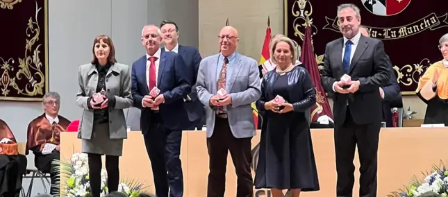 Fernando Terán y F. Ruiz durante el acto de reconocimiento