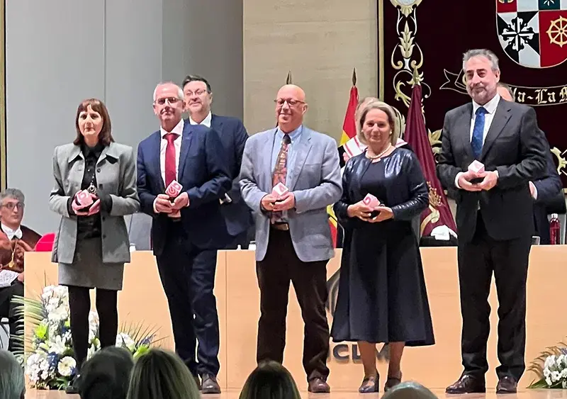 Fernando Terán y F. Ruiz durante el acto de reconocimiento