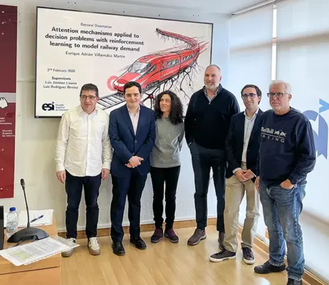 Enrique Villarrubia, tribunal y directores de tesis