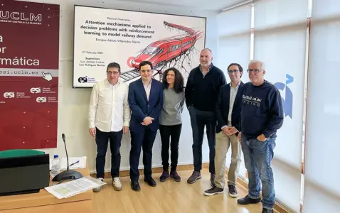 Enrique Villarrubia, tribunal y directores de tesis