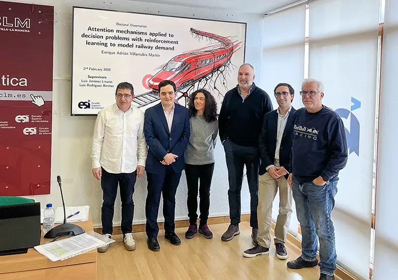 Enrique Villarrubia, tribunal y directores de tesis