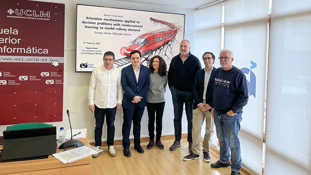 Enrique Villarrubia, tribunal y directores de tesis