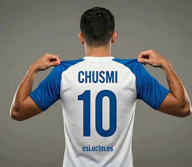 jugador de fútbol sala de espaldas