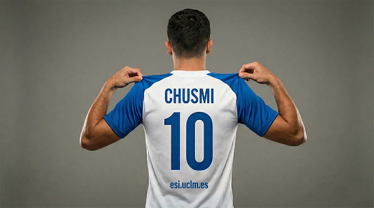 jugador de fútbol sala de espaldas