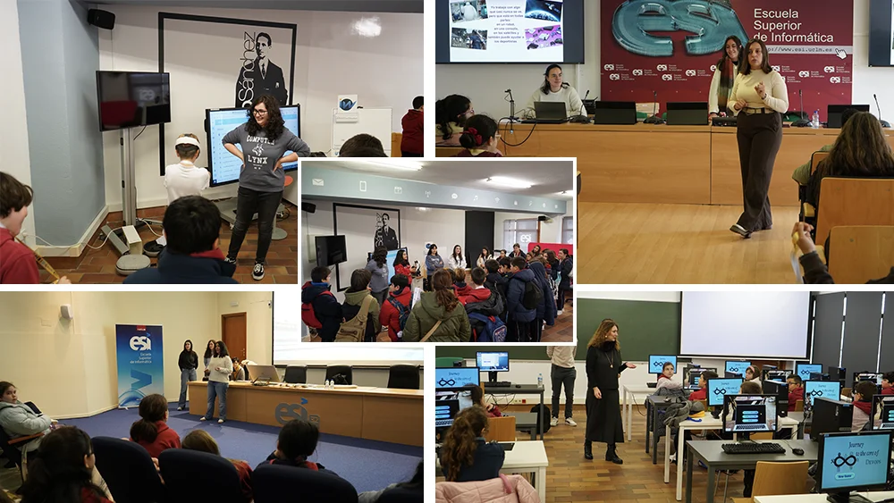 Mosaico de actividades con científicas