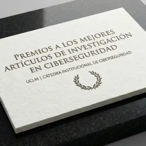 Diploma con los premios sobre la mesa