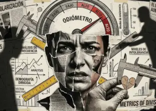 mujer con cara de odio y sistemas de medida