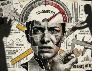 mujer con cara de odio y sistemas de medida