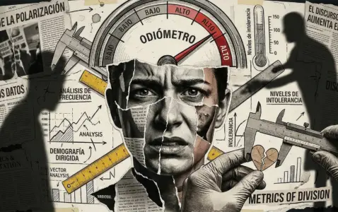 mujer con cara de odio y sistemas de medida