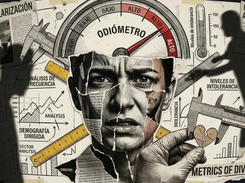 mujer con cara de odio y sistemas de medida