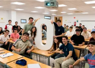 estudiantes en el curso cero