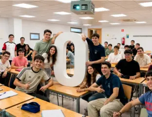 estudiantes en el curso cero