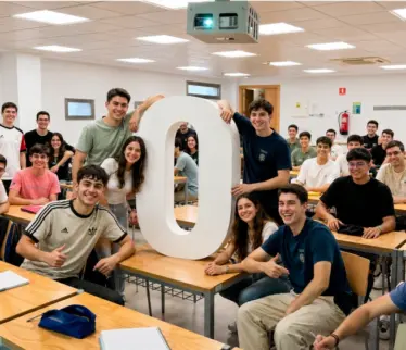 estudiantes en el curso cero