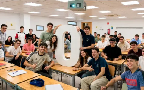 estudiantes en el curso cero